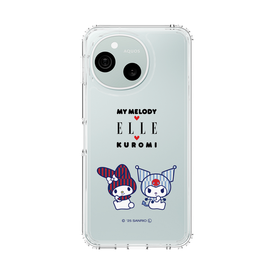 スリムプロテクションケース［ ELLE×マイメロディ＆クロミ - トリコロールカラーグラフィック8 ］