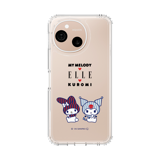 スリムプロテクションケース［ ELLE×マイメロディ＆クロミ - トリコロールカラーグラフィック8 ］