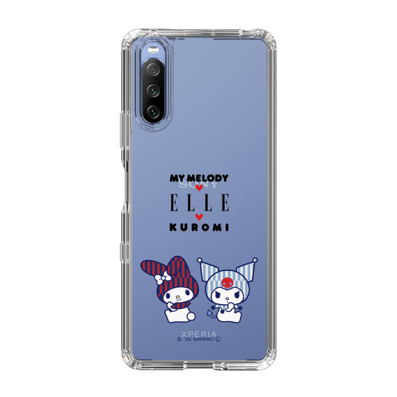 スリムプロテクションケース［ ELLE×マイメロディ＆クロミ - トリコロールカラーグラフィック8 ］