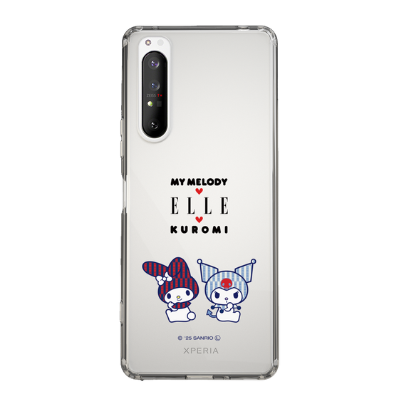 スリムプロテクションケース［ ELLE×マイメロディ＆クロミ - トリコロールカラーグラフィック8 ］