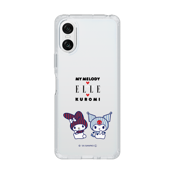 スリムプロテクションケース［ ELLE×マイメロディ＆クロミ - トリコロールカラーグラフィック8 ］