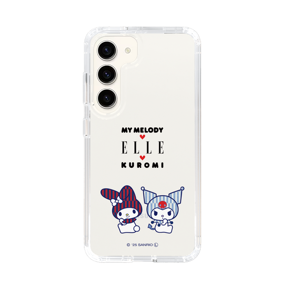 スリムプロテクションケース［ ELLE×マイメロディ＆クロミ - トリコロールカラーグラフィック8 ］