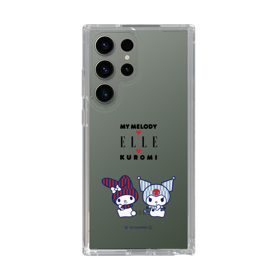 スリムプロテクションケース［ ELLE×マイメロディ＆クロミ - トリコロールカラーグラフィック8 ］