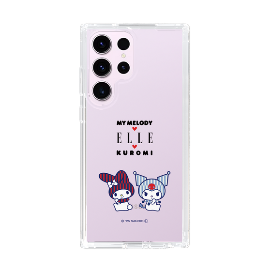 スリムプロテクションケース［ ELLE×マイメロディ＆クロミ - トリコロールカラーグラフィック8 ］