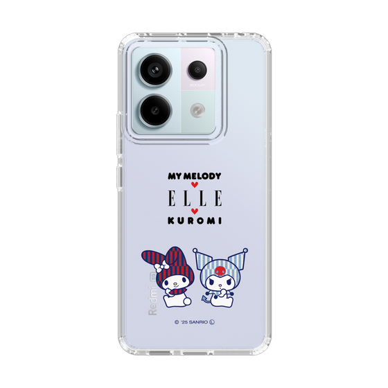 スリムプロテクションケース［ ELLE×マイメロディ＆クロミ - トリコロールカラーグラフィック8 ］