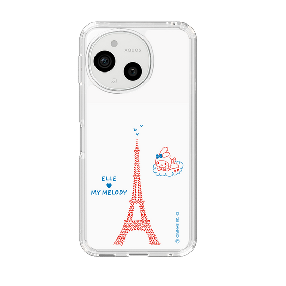 スリムプロテクションケース［ ELLE×マイメロディ＆クロミ - ハートのタワー - ホワイト ］