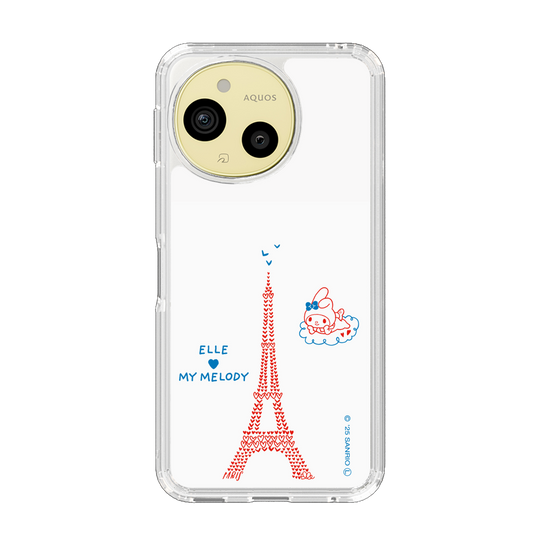 スリムプロテクションケース［ ELLE×マイメロディ＆クロミ - ハートのタワー - ホワイト ］