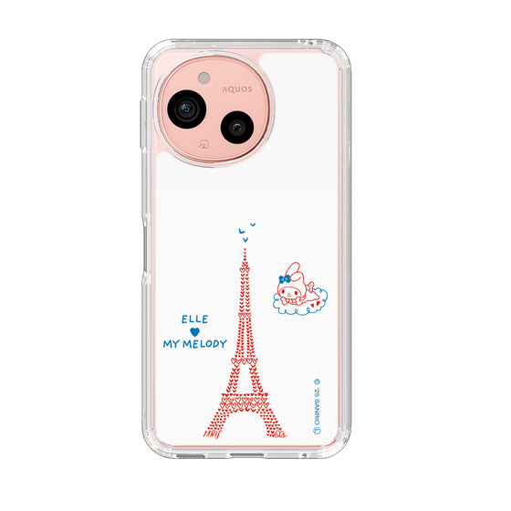 スリムプロテクションケース［ ELLE×マイメロディ＆クロミ - ハートのタワー - ホワイト ］