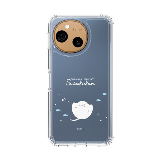 スリムプロテクションケース［ つぶらな瞳の仲間達 - つぶらな瞳の水族館 - えい ］