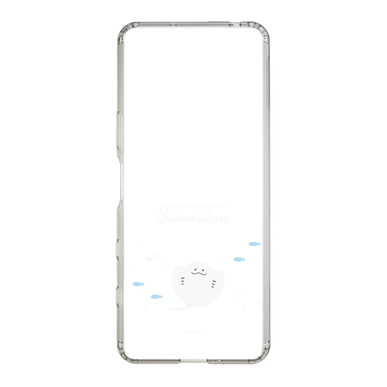 スリムプロテクションケース［ つぶらな瞳の仲間達 - つぶらな瞳の水族館 - えい ］