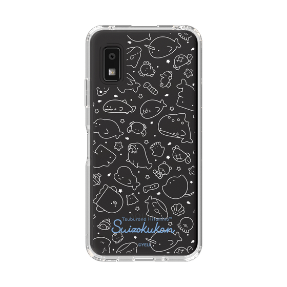 スリムプロテクションケース［ つぶらな瞳の仲間達 - つぶらな瞳の水族館 - 総柄1 ］