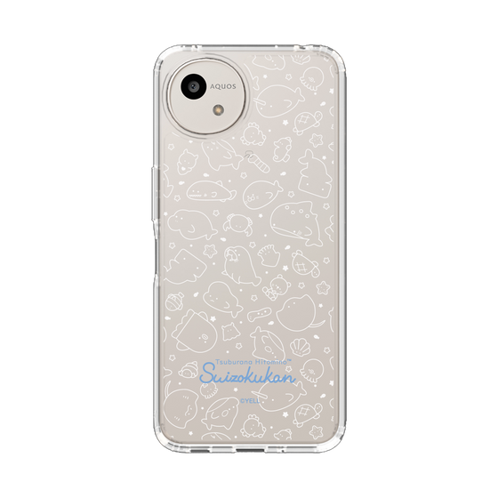 スリムプロテクションケース［ つぶらな瞳の仲間達 - つぶらな瞳の水族館 - 総柄1 ］