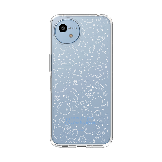 スリムプロテクションケース［ つぶらな瞳の仲間達 - つぶらな瞳の水族館 - 総柄1 ］