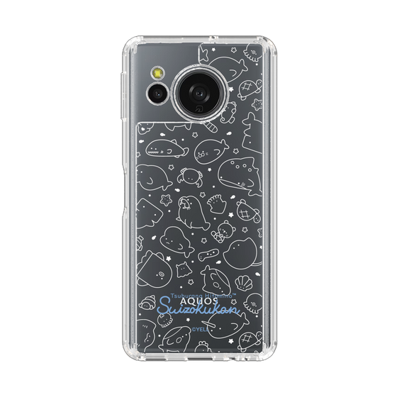 スリムプロテクションケース［ つぶらな瞳の仲間達 - つぶらな瞳の水族館 - 総柄1 ］