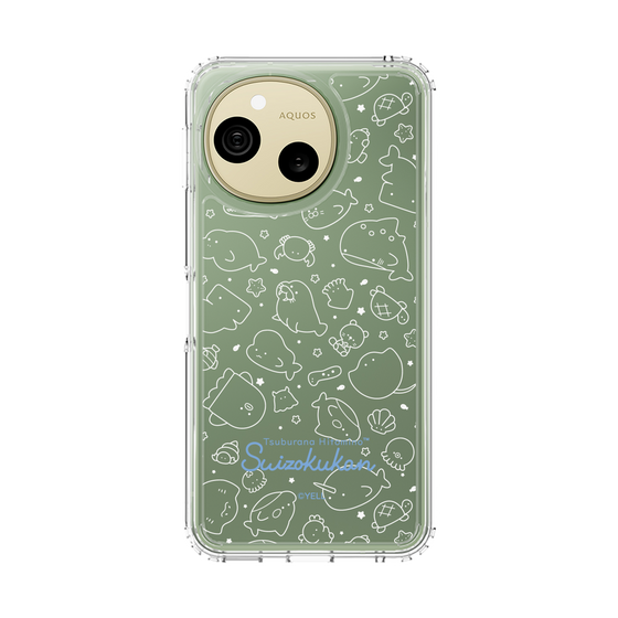 スリムプロテクションケース［ つぶらな瞳の仲間達 - つぶらな瞳の水族館 - 総柄1 ］