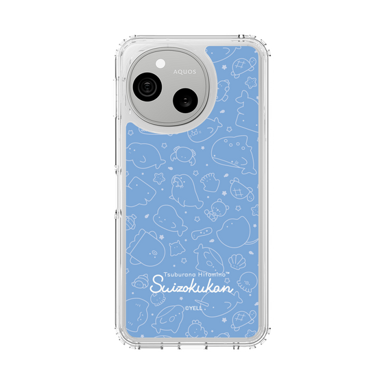 スリムプロテクションケース［ つぶらな瞳の仲間達 - つぶらな瞳の水族館 - 総柄2 ］