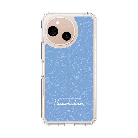 スリムプロテクションケース［ つぶらな瞳の仲間達 - つぶらな瞳の水族館 - 総柄2 ］