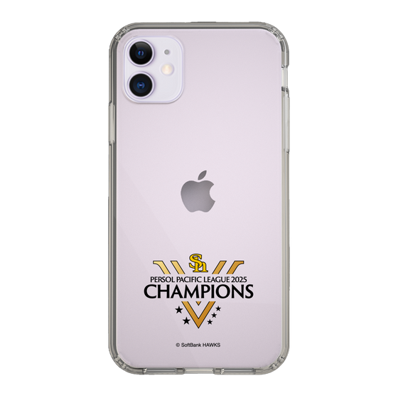 スリムプロテクションケース［ 福岡ソフトバンクホークス - PERSOL PACIFIC LEAGUE 2025 CHAMOIONS ロゴ - クリア ］