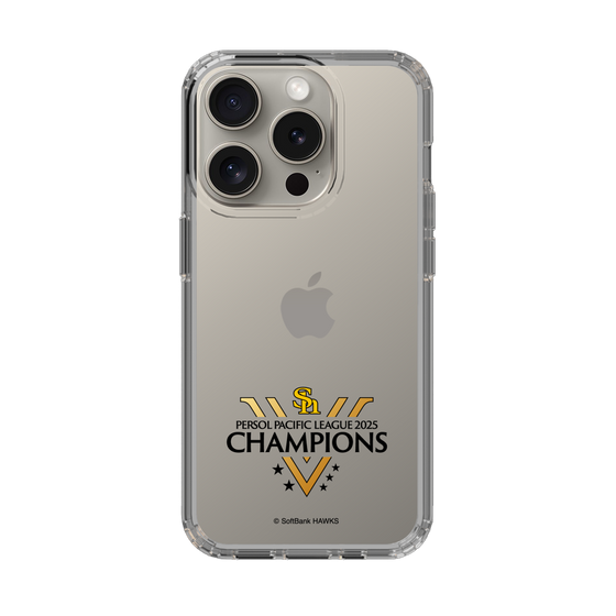 スリムプロテクションケース［ 福岡ソフトバンクホークス - PERSOL PACIFIC LEAGUE 2025 CHAMOIONS ロゴ - クリア ］