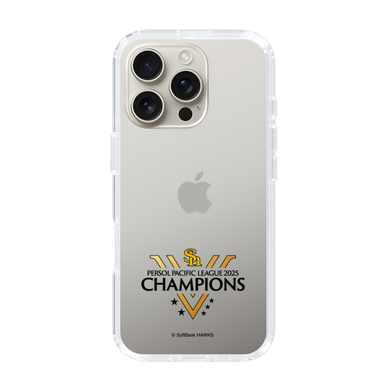 スリムプロテクションケース［ 福岡ソフトバンクホークス - PERSOL PACIFIC LEAGUE 2025 CHAMOIONS ロゴ - クリア ］