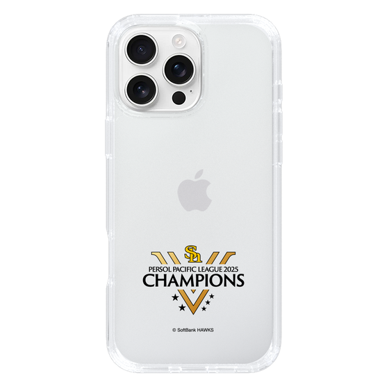 スリムプロテクションケース［ 福岡ソフトバンクホークス - PERSOL PACIFIC LEAGUE 2025 CHAMOIONS ロゴ - クリア ］
