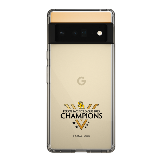 スリムプロテクションケース［ 福岡ソフトバンクホークス - PERSOL PACIFIC LEAGUE 2025 CHAMOIONS ロゴ - クリア ］