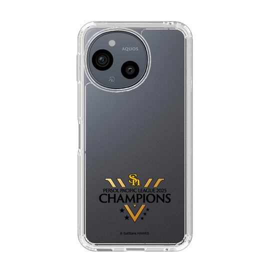 スリムプロテクションケース［ 福岡ソフトバンクホークス - PERSOL PACIFIC LEAGUE 2025 CHAMOIONS ロゴ - クリア ］
