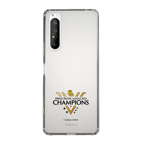 スリムプロテクションケース［ 福岡ソフトバンクホークス - PERSOL PACIFIC LEAGUE 2025 CHAMOIONS ロゴ - クリア ］