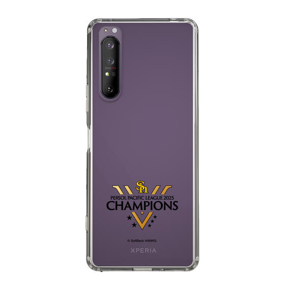 スリムプロテクションケース［ 福岡ソフトバンクホークス - PERSOL PACIFIC LEAGUE 2025 CHAMOIONS ロゴ - クリア ］