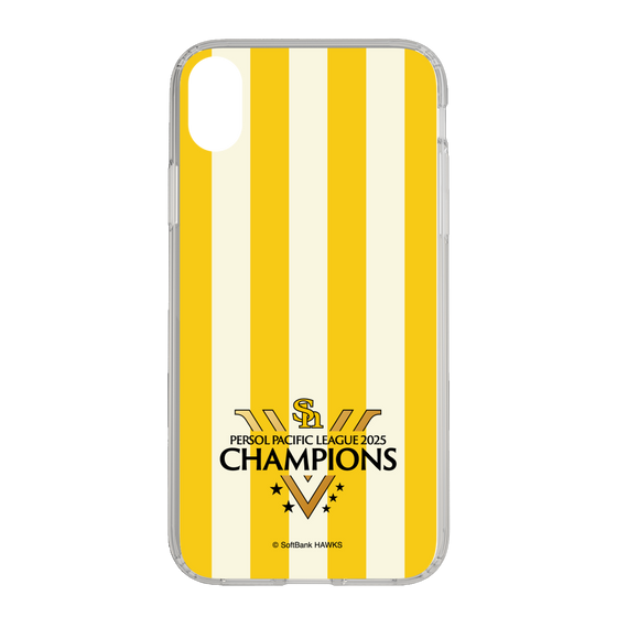 スリムプロテクションケース［ 福岡ソフトバンクホークス - PERSOL PACIFIC LEAGUE 2025 CHAMOIONS ロゴ - ストライプ ］