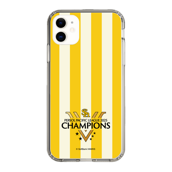 スリムプロテクションケース［ 福岡ソフトバンクホークス - PERSOL PACIFIC LEAGUE 2025 CHAMOIONS ロゴ - ストライプ ］