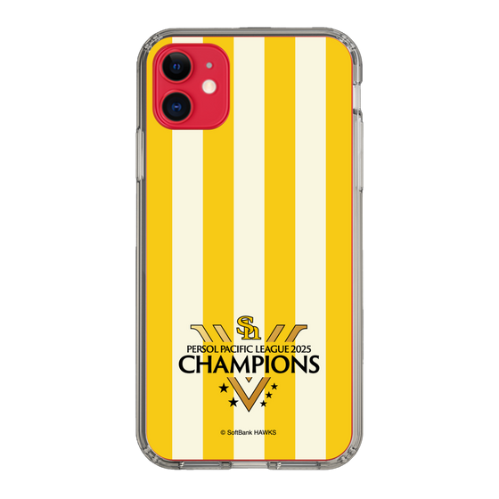 スリムプロテクションケース［ 福岡ソフトバンクホークス - PERSOL PACIFIC LEAGUE 2025 CHAMOIONS ロゴ - ストライプ ］