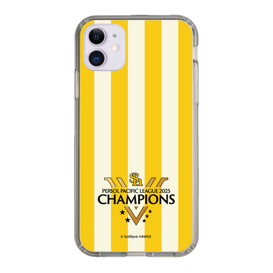 スリムプロテクションケース［ 福岡ソフトバンクホークス - PERSOL PACIFIC LEAGUE 2025 CHAMOIONS ロゴ - ストライプ ］