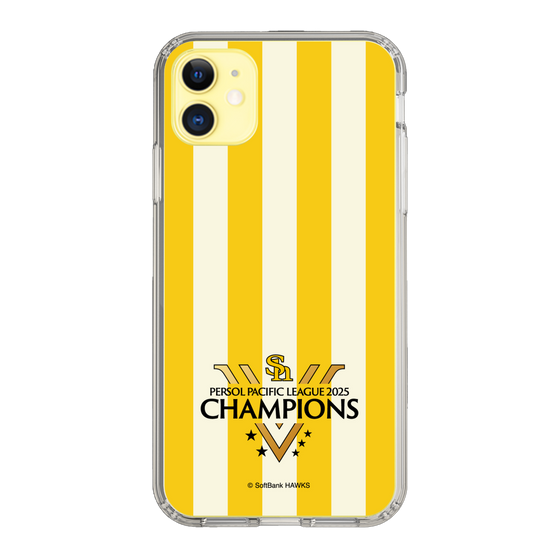 スリムプロテクションケース［ 福岡ソフトバンクホークス - PERSOL PACIFIC LEAGUE 2025 CHAMOIONS ロゴ - ストライプ ］