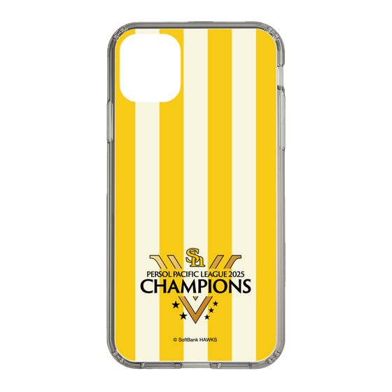 スリムプロテクションケース［ 福岡ソフトバンクホークス - PERSOL PACIFIC LEAGUE 2025 CHAMOIONS ロゴ - ストライプ ］
