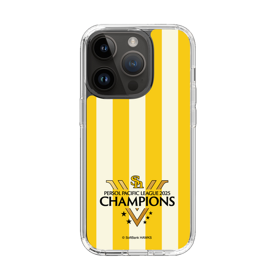スリムプロテクションケース［ 福岡ソフトバンクホークス - PERSOL PACIFIC LEAGUE 2025 CHAMOIONS ロゴ - ストライプ ］