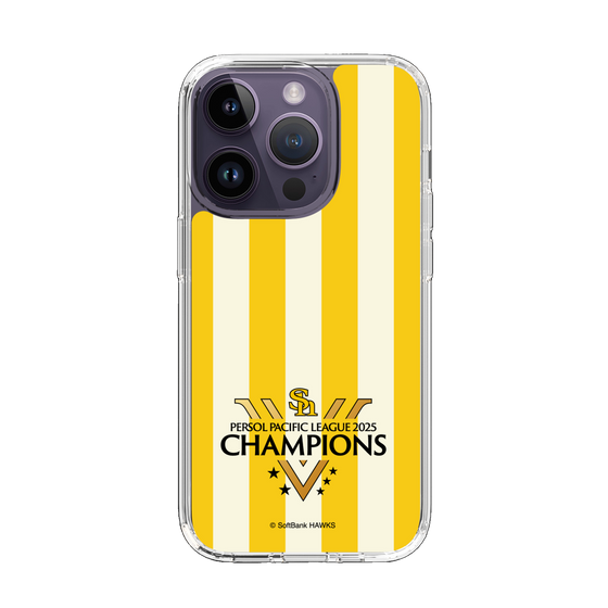 スリムプロテクションケース［ 福岡ソフトバンクホークス - PERSOL PACIFIC LEAGUE 2025 CHAMOIONS ロゴ - ストライプ ］