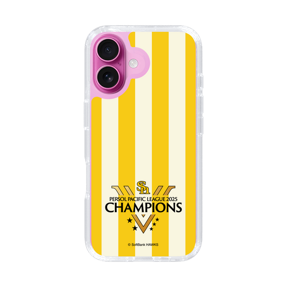 スリムプロテクションケース［ 福岡ソフトバンクホークス - PERSOL PACIFIC LEAGUE 2025 CHAMOIONS ロゴ - ストライプ ］