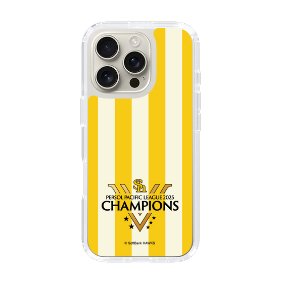 スリムプロテクションケース［ 福岡ソフトバンクホークス - PERSOL PACIFIC LEAGUE 2025 CHAMOIONS ロゴ - ストライプ ］