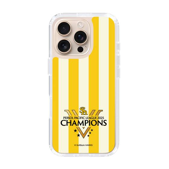 スリムプロテクションケース［ 福岡ソフトバンクホークス - PERSOL PACIFIC LEAGUE 2025 CHAMOIONS ロゴ - ストライプ ］