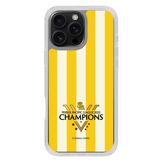 スリムプロテクションケース［ 福岡ソフトバンクホークス - PERSOL PACIFIC LEAGUE 2025 CHAMOIONS ロゴ - ストライプ ］
