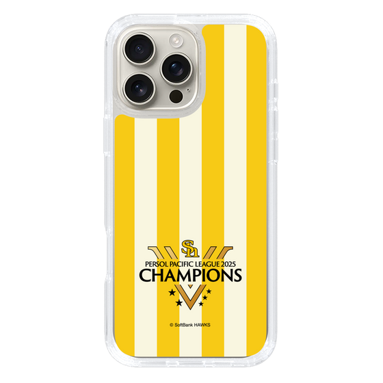 スリムプロテクションケース［ 福岡ソフトバンクホークス - PERSOL PACIFIC LEAGUE 2025 CHAMOIONS ロゴ - ストライプ ］