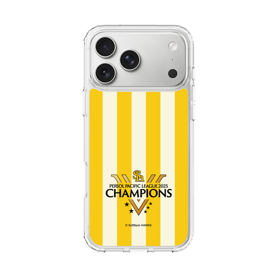 スリムプロテクションケース［ 福岡ソフトバンクホークス - PERSOL PACIFIC LEAGUE 2025 CHAMOIONS ロゴ - ストライプ ］