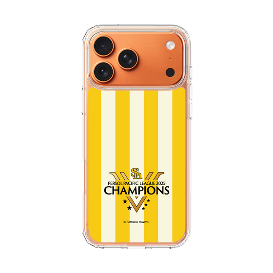 スリムプロテクションケース［ 福岡ソフトバンクホークス - PERSOL PACIFIC LEAGUE 2025 CHAMOIONS ロゴ - ストライプ ］