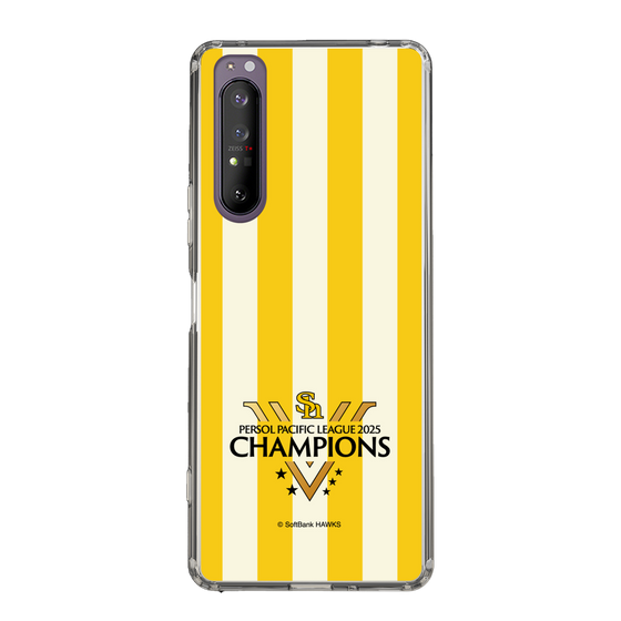 スリムプロテクションケース［ 福岡ソフトバンクホークス - PERSOL PACIFIC LEAGUE 2025 CHAMOIONS ロゴ - ストライプ ］