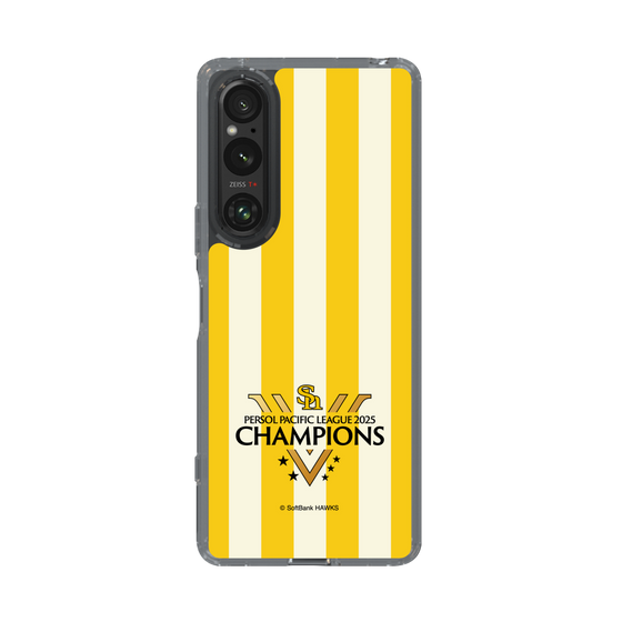 スリムプロテクションケース［ 福岡ソフトバンクホークス - PERSOL PACIFIC LEAGUE 2025 CHAMOIONS ロゴ - ストライプ ］