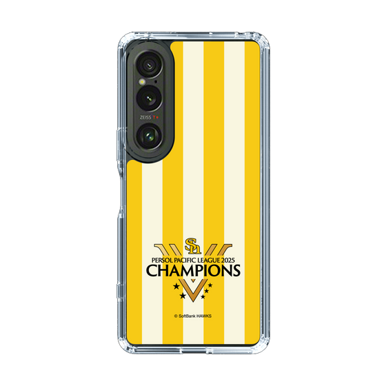 スリムプロテクションケース［ 福岡ソフトバンクホークス - PERSOL PACIFIC LEAGUE 2025 CHAMOIONS ロゴ - ストライプ ］