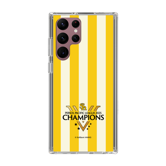 スリムプロテクションケース［ 福岡ソフトバンクホークス - PERSOL PACIFIC LEAGUE 2025 CHAMOIONS ロゴ - ストライプ ］
