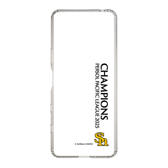 スリムプロテクションケース［ 福岡ソフトバンクホークス - PERSOL PACIFIC LEAGUE 2025 CHAMOIONS - 縦ロゴ ］