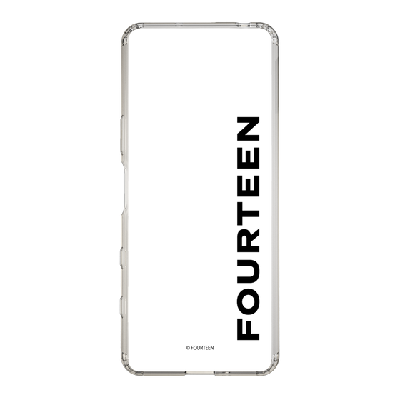 スリムプロテクションケース［ フォーティーン - フォーティーンロゴ - クリア ］